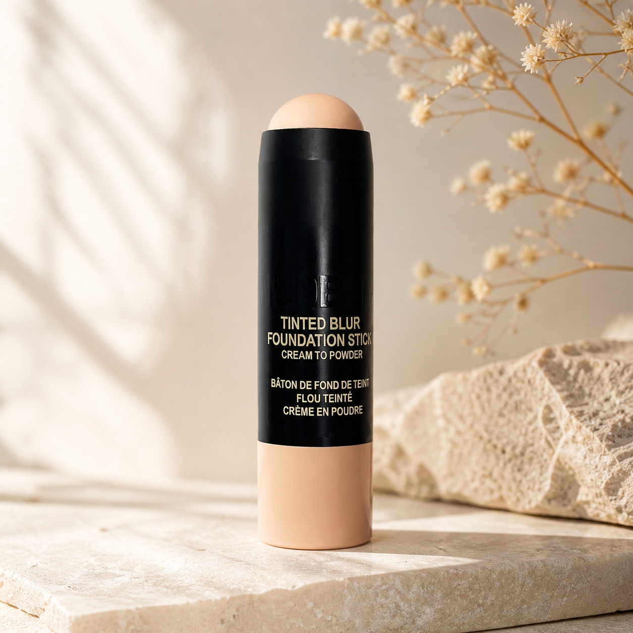 Nudestix Nudies Tinted Blur Foundation Stick Matte Cream Powder Multitask Makeup to Tint Blur Blot Skin and Sculpt Face Lightweight Natural Matte Finish Shade: Light 2 0.2 fl oz (6.2 g)